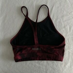 NoBull Red Tie Dye High Neck Sports Bra